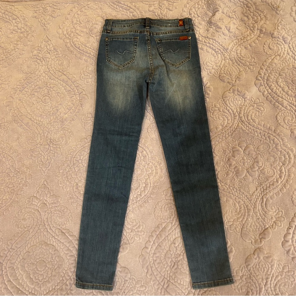 7 for all mankind girls skinny jeans. Size 12 - Picture 6 of 7